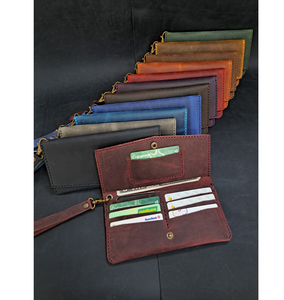 Portefeuille en cuir véritable de haute qualité pour femmes Design doux et coloré avec porte-cartes - Product Image 1