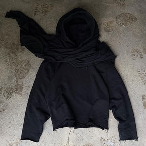 Sudadera con Capucha para Hombre, Estilo Wasteland, Corte Regular, Lavado Ácido Vintage, Diseño con Pedrería, Invierno, Impresión Personalizada - Product Image 3