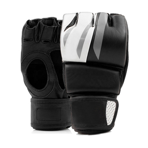 Gants de boxe professionnels solides blancs et noirs et MMA Kickboxing Vêtements de rue imperméables et équipement de sécurité de protection d'entraînement - Product Image 1