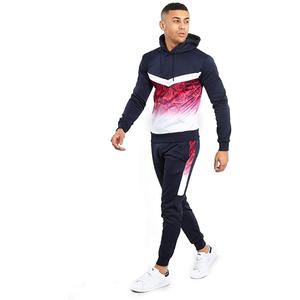 ชุดกีฬาแขนยาวสำหรับผู้ชายชุดวอร์มแขนยาวแบบเต็มตัวมีซิปบล็อกสีสำหรับใส่ทำงานออกแบบโลโก้ได้ตามต้องการ - Product Image 2