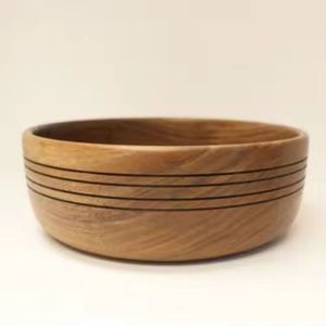 Bol à salade en bois d'acacia écologique de style agréable bol de service en bois naturel avec pieds ustensiles de cuisine en gros de l'usine du Vietnam - Product Image 1