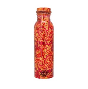 Haute qualité Antique métal pur cuivre bouteille d'eau 1L capacité Sport Style couvercle verres bouteilles en cuivre - Product Image 3
