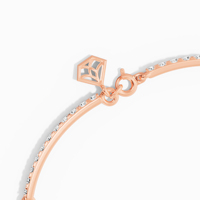 Pulsera Clásica con Moissanita de Corte Brillante de 1.54 Ctw, Más Vendida, para Mujer, Plata de Ley 925, Bañada en Rodio/Oro de 14K