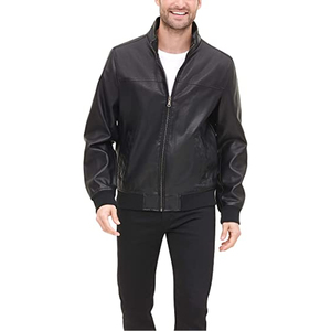 OEN-Chaqueta Bomber de piel sintética lisa para hombre, ropa de moda personalizada, prendas exteriores, talla personalizada - Product Image 5