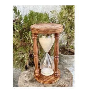 Ensemble de sabliers en bois faits à la main, horloges à sable traditionnelles, accent décoratif pour l'étagère, décoration d'étude - Product Image 4