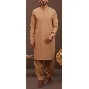 Latest designs men's shalwar kameez Sets in cheap price Simple Design shalwar kameez Suit/ 2023 summer beautiful suit