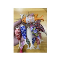 Poisson en bois vintage Cadeau en bois peint coloré Articles décoratifs Leurres de pêche Ustensiles de cuisine Jouets pour enfants Projets d'art
