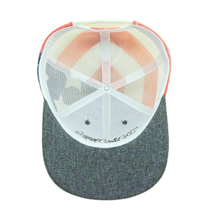 ODM OEM Casquette de camionneur en maille structurée à 6 panneaux avec logo brodé personnalisé de haute qualité Casquette de sport de plein air Casquette en coton avec impression du drapeau sur maille - Product Image 5