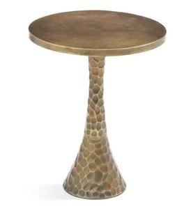 Mesa de centro de Metal con acabado antiguo de latón de estilo martillado para sala de estar, mesa central de diseño martillado, Material de alta calidad - Product Image 1