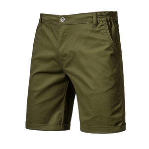 Short chino personnalisé de couleur vert olive taille plus coupe régulière pour hommes directement de l'usine du Bangladesh - Product Image 1