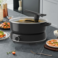 Populaire Marmite Électrique Double 1800W Multifonction 3 Vitesses 6L Double Saveur Couleur Noire