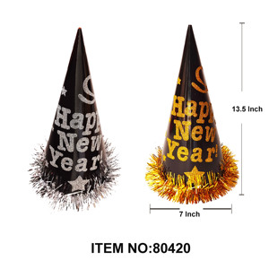 13.5 \ "buon anno cappello a cono 48 pz/Cs personaggi a righe in PVC cappelli per bambini per scene Casual e natalizie - Product Image 1