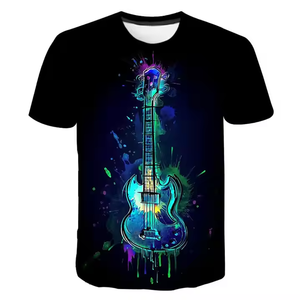 T-shirt pour homme en coton 100% à col rond, imprimé 3D, coupe ample, écologique, respirant, été - Product Image 6