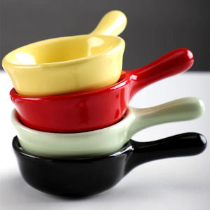 Mini assiette à sauce en céramique multicolore mignonne fonctionnelle japonaise Bols de soja Plat à tremper pour sushi avec poignée - Product Image 2