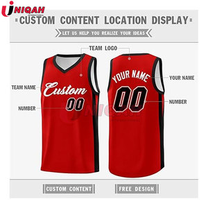 Maillot de basket-ball unisexe personnalisable pour adultes, respirant, en polyester, imprimé par transfert thermique, avec nom d'équipe personnalisé - Product Image 2