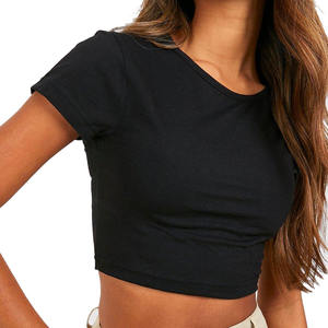 2025 Customize Short Sleeve Plain Crop Tops Gym Fitness Wear <b>T</b> <b>Shirts</b> Basic <b>T</b>-<b>shirts</b> Female <b>White</b> <b>Shirts</b> Crop Top <b>Women</b> Sexy - Product Image 1