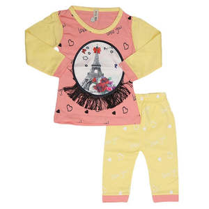 Traje estampado para niñas recién nacidas - Melocotón - Product Image 3