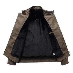 Men's Casual Fashion <b>Jacket</b> <b>Winter</b> <b>Leather</b> <b>Jacket</b> for Mens OEM Services Custom Logo Full Zipper <b>Leather</b> <b>Jacket</b> - Product Image 3