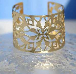 Bracelet en laiton Bracelets de manchette d'ouverture personnalisés Design à la mode Articles de fête Bracelet en laiton à bas prix - Product Image 4