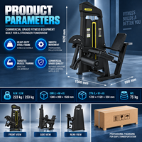 Machine d'extension des jambes BN Heavy Duty avec cadre en acier Q235 et rembourrage ergonomique en PU pour équipement de fitness