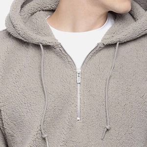 Chaqueta de lana de Sherpa para deportes al aire libre de invierno, calentador Central 1/2, chaqueta de pie con cremallera, logotipo personalizado, Sudadera con capucha de lana de Sherpa para hombre - Product Image 2