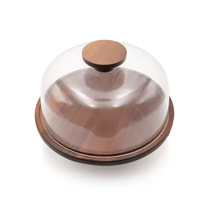 Bandeja de madera para servidor de pasteles, herramienta ecológica para pasteles para restaurantes y regalos, bandeja para servidor de exhibición de pasteles - Product Image 4