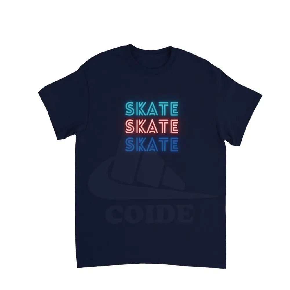 Оптовая продажа, Высококачественная хлопковая одежда для скейта, футболка, облегающая мужская одежда на заказ, футболка