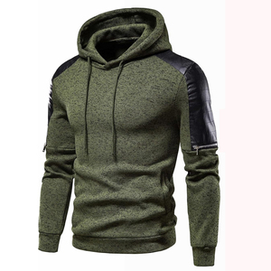 Ensemble de survêtement vert à capuche pour homme, manches longues, couleur unie, en polyester et coton respirant, pantalon à cordon de serrage, tenue de jogging pour l'automne - Product Image 2