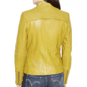 Premium Design Motorcycle <b>Jacket</b> Baby <b>Pink</b> Motorbike Genuine Lambskin Leather Moto Biker <b>Jacket</b> for Women - Product Image 6
