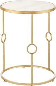 Meilleure qualité Table d'appoint de luxe en métal avec marbre et verre pour la décoration de la maison au tarif de gros - Product Image 2