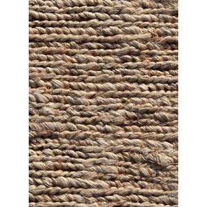 Hula Hand Knotted <b>Jute</b> & Hemp <b>Rugs</b> Beige & Brown Solid Color for Home-PKHM-12 - Product Image 2