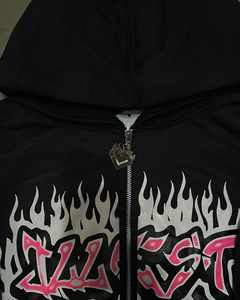 เสื้อฮู้ดผู้ชายทรงบ็อกซี่ ผ้าฟลีซ 100% ผ้าฝ้าย สไตล์พังก์ สตรีทแวร์ มีกระเป๋า ลายพิมพ์ สำหรับฤดูหนาว ขายส่ง คุณภาพสูง - Product Image 6