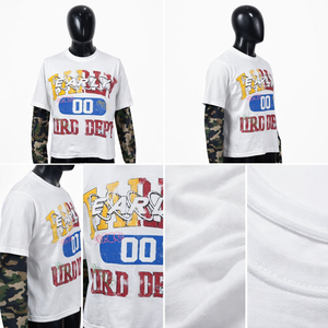 เสื้อยืดแขนยาวสองชั้น สตรีทแวร์ วินเทจ ผ้าฝ้าย 100% สกรีนโลโก้ตามสั่ง ขายดี - Product Image 3