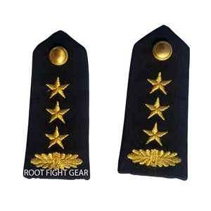 Top Ranking black Epaulet Golden Embroidery Albania Uniform Shoulder Badge Customized - Product Image 1