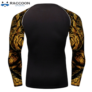 เสื้อรัดรูปแขนยาวสำหรับมืออาชีพ ขายส่ง ผลิตตามสั่ง ผ้าโพลีเอสเตอร์ผสมสแปนเด็กซ์ 100% แห้งเร็ว ระบายอากาศได้ดี พิมพ์ลายแบบซับลิเมชั่น - Product Image 4
