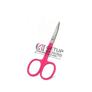 Tijeras de seguridad para bebés de color rosa, tijeras de acero inoxidable con punta redondeada para cortar el cabello y las uñas de bebés, herramientas de aseo para recién nacidos, instrumentos de belleza - Product Image 4