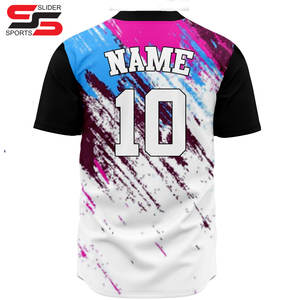 Camisetas de béisbol personalizables, sublimación completa, tela transpirable, alta GSM, venta al por mayor - Product Image 2