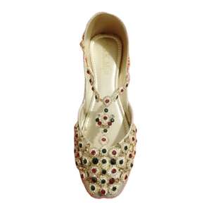 High Quality <b>Khussa</b> Shoes for Ladies Top Designs of Summer and Winter Flat Footwear for Indoor Use for Women - Product Image 4