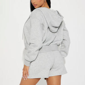 เสื้อแจ็กเก็ตสั้นมีซิปรูดผ้าฝ้าย100% ระบายอากาศมีฮู้ดพิมพ์ลายสำหรับฤดูหนาว - Product Image 6