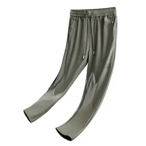 2023 nouveau été pantalons de survêtement droits hommes respirant glace Cool Nylon Stretch pantalons longs mâle décontracté survêtement pantalon grande taille 8XL