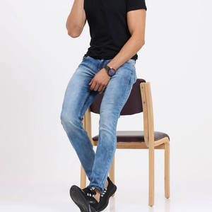 กางเกงยีนส์ขาตรงขากว้างสำหรับผู้ชาย, กางเกงยีนส์สไตล์ลำลองสำหรับทุกฤดู-ฤดูใบไม้ผลิฤดูร้อนฤดูใบไม้ร่วงฤดูหนาว - Product Image 5