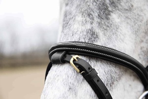 2019 alta calidad diseño personalizado caballo snaffle cuero brida cuero Real al por mayor con precio barato - Product Image 3