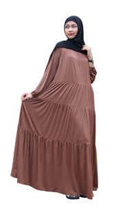 Zevanya Style modeste vêtements pour femmes robe longue de haute qualité tissu crêpe Durable conception ethnique musulmane sensation de main douce manches longues - Product Image 2