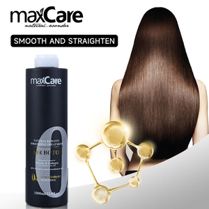 Tratamiento Capilar de Queratina Sin Formaldehído Maxcare, Tratamiento Orgánico para Alisar el Cabello con Colágeno, Champú de 1000 ml - Product Image 1