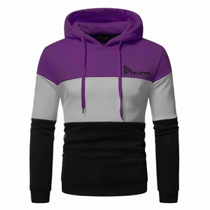 Nueva Sudadera Informal para Hombre, 100% Algodón, Gruesa, 450 g/m², Diseño de Tres Paneles, Transpirable, con Bolsillo, 2 Piezas - Product Image 2