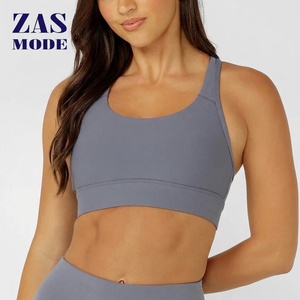 Customizable Lightweight Breathable Running Sports Bra High Quality Removable Pads XL Yoga Racerback Vest with Front Logo - Product Image 1