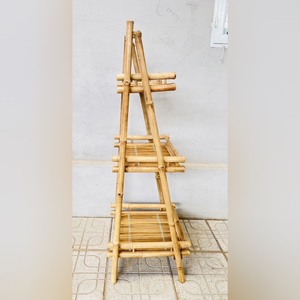 Estantes colgantes de bambú para pared / Muebles de bambú para baño, soporte de madera para macetas, estante de exhibición para flores - Product Image 5