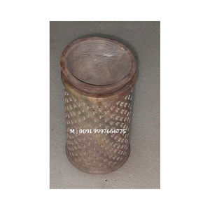 Beautiful Handmade Carving Design Natural Soapstone Aroma <b>Oil</b> <b>Burner</b> Round Shape With Natural Color Used Home Decor and Gifting - Product Image 1