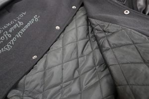 Chaqueta universitaria de alta calidad para hombre, chaqueta de béisbol con letras de retazos, parches bordados, chaquetas universitarias de bombardero para hombre - Product Image 5