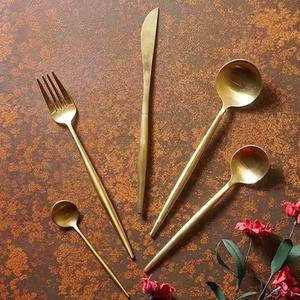 Juego de Cubiertos de Acero Inoxidable de Diseño Moderno, Tenedor, Cuchara, Cuchillo, Cubiertos para Restaurante, Hotel, Comedor - Product Image 4